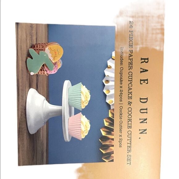 NWT 2022 Rae Dunn Spring Butterfly Beauty Baking Cups Cookie Cutters & Parchment - Picture 2 of 4
